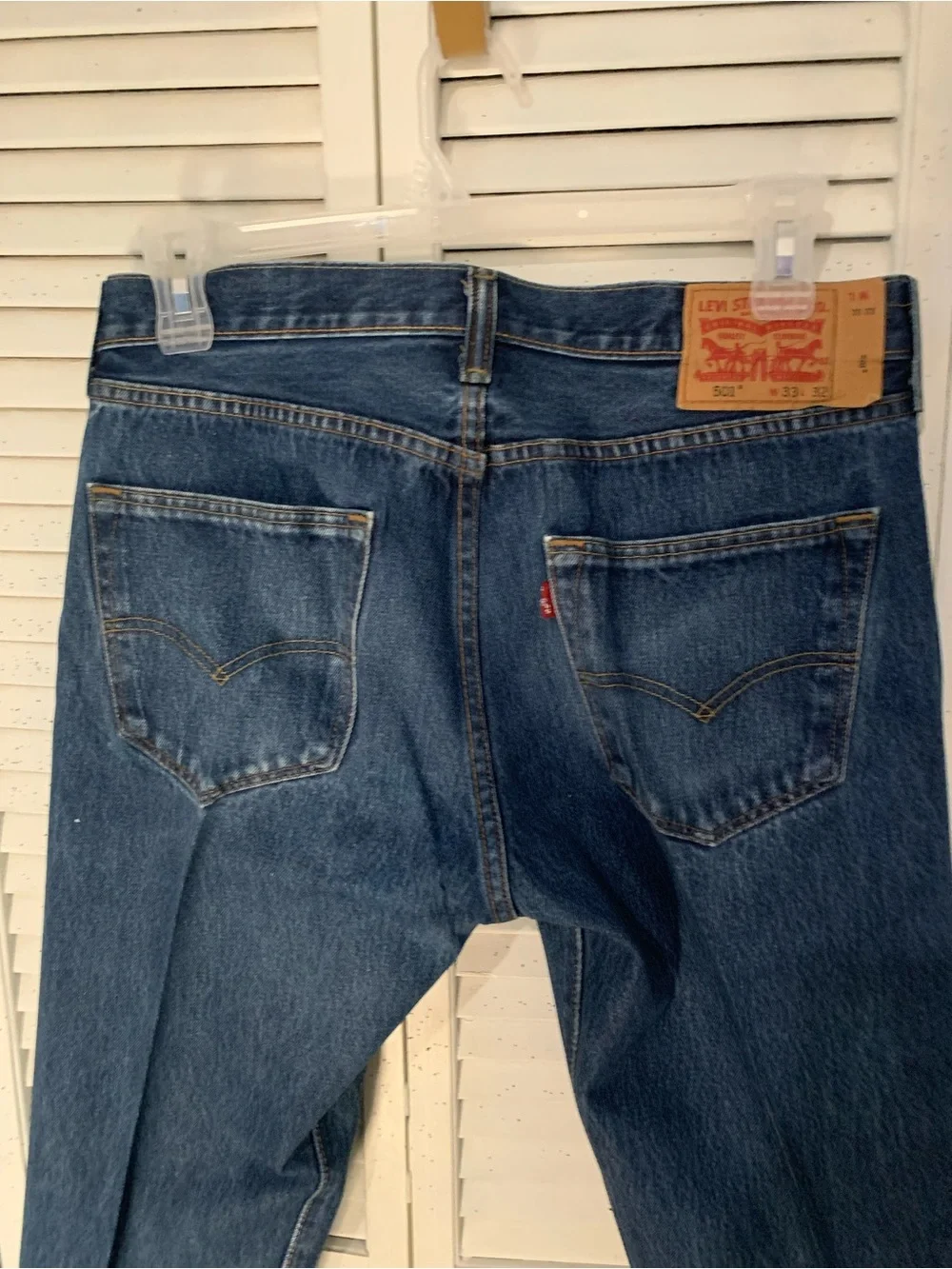 Levi’s 501 Button Fly Straight Leg Jeans 33 x 32